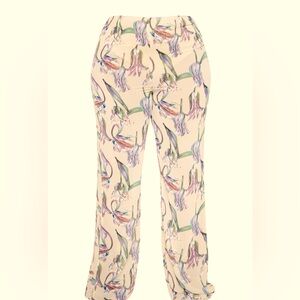 Nwt Pretty little things satin floral Trousers